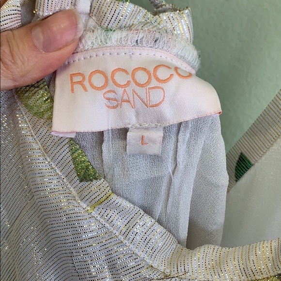 Rococo Sand ISA nalani HIGH LOW Lurex maxi dress - Picture 7 of 8